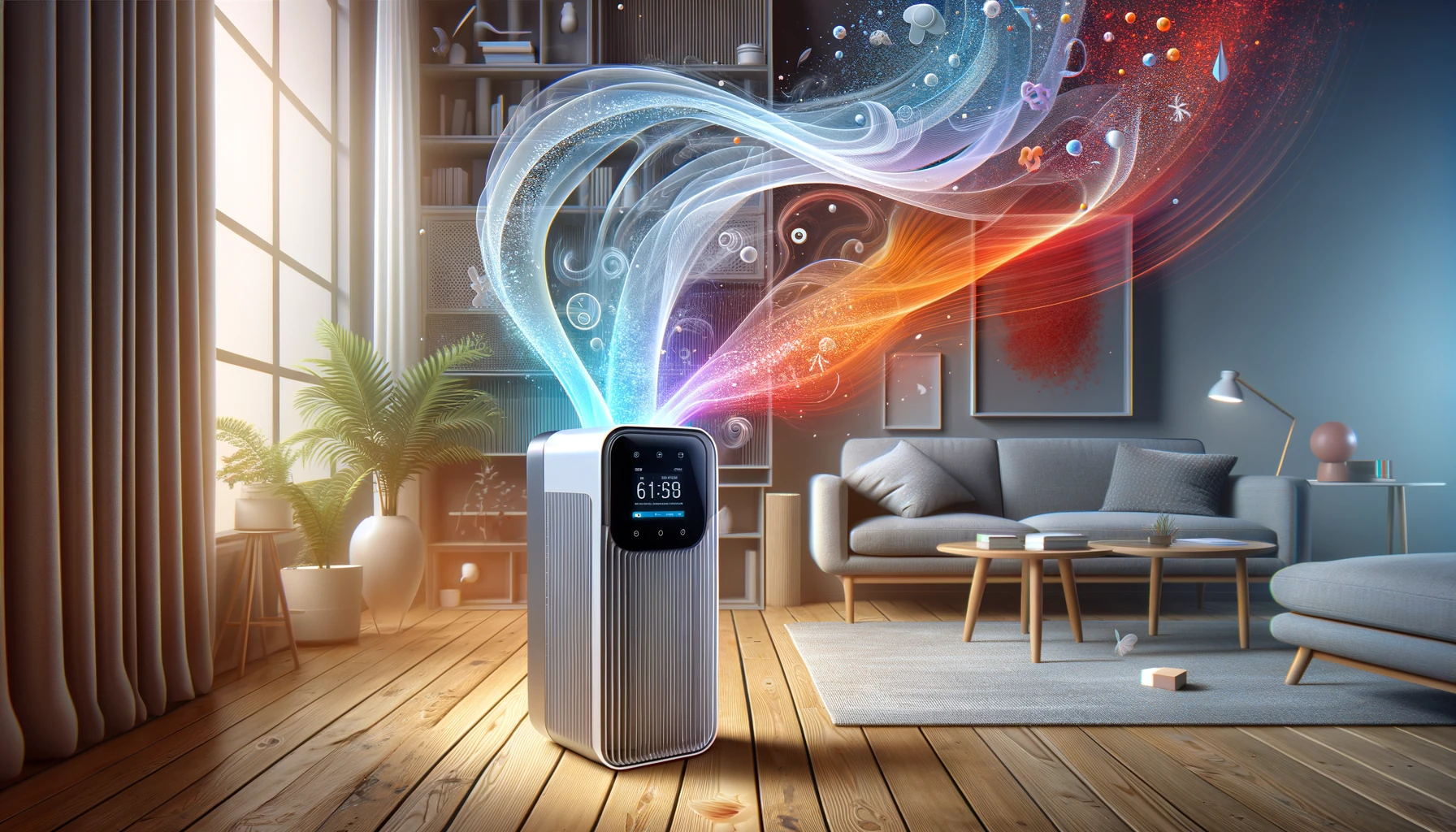 График, иллюстрирующий CADR воздухоочистителя.